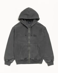 BASIC STÜSSY ZIP HOODIE PIGMENT DYED