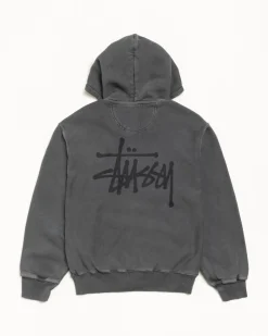 BASIC STÜSSY ZIP HOODIE PIGMENT DYED