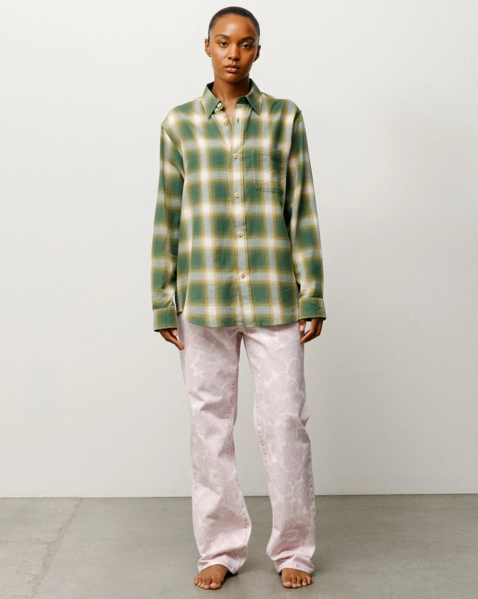 BEACH OMBRE PLAID SHIRT