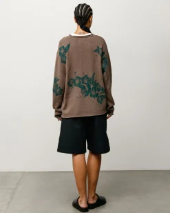 FLORAL ROLL NECK SWEATER