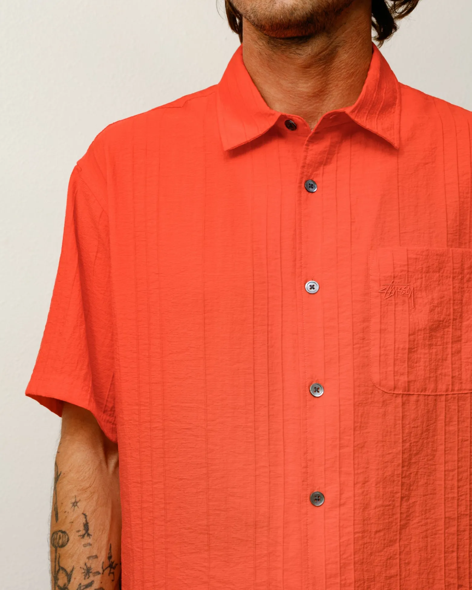 PLEATED TEXTURED SHIRT