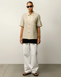 PLEATED TEXTURED SHIRT