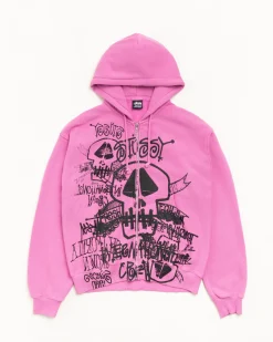 SKULLS ZIP HOODIE PIGMENT DYED