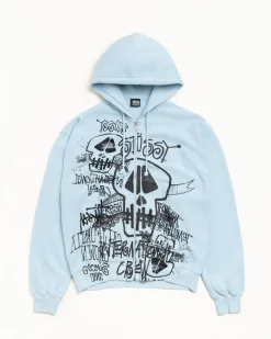 SKULLS ZIP HOODIE PIGMENT DYED
