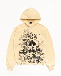 SKULLS ZIP HOODIE PIGMENT DYED