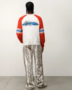 STRIPE RAGLAN CREW