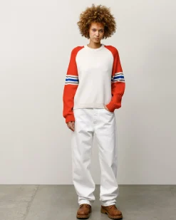 STRIPE RAGLAN CREW
