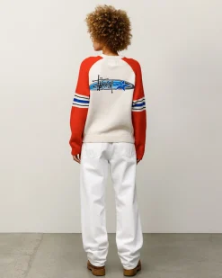 STRIPE RAGLAN CREW