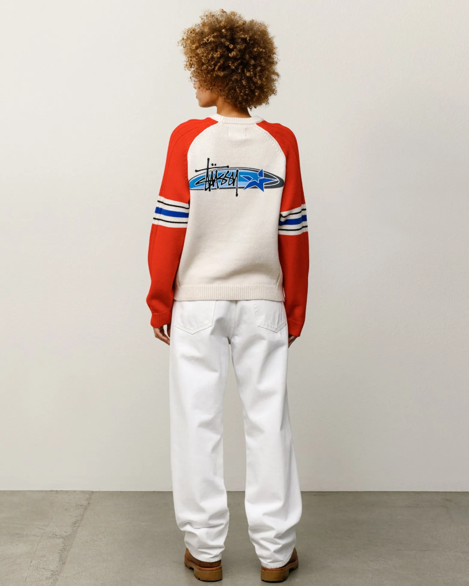 STRIPE RAGLAN CREW