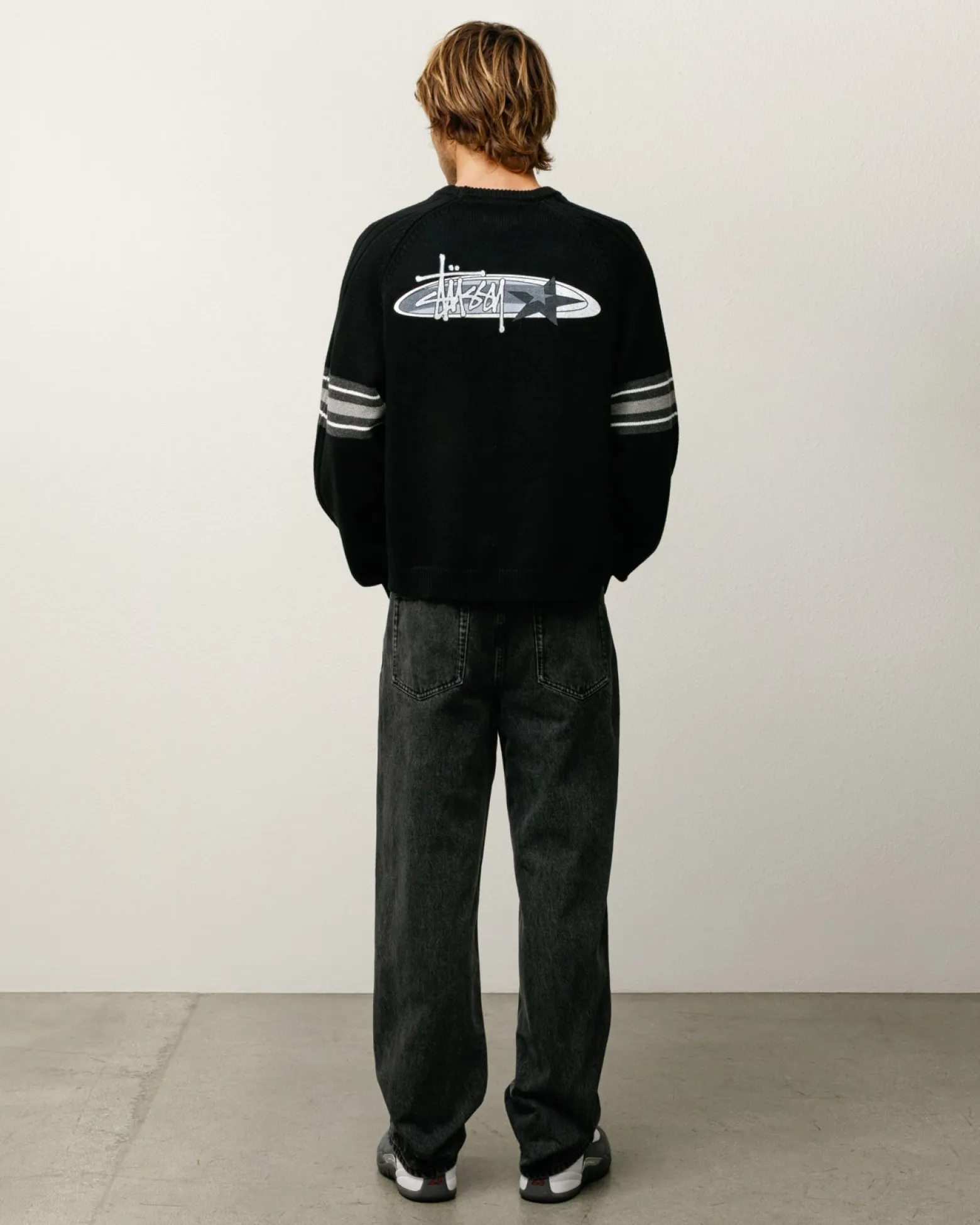 STRIPE RAGLAN CREW
