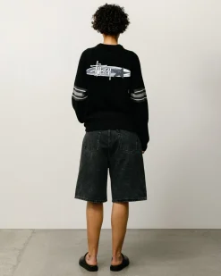 STRIPE RAGLAN CREW