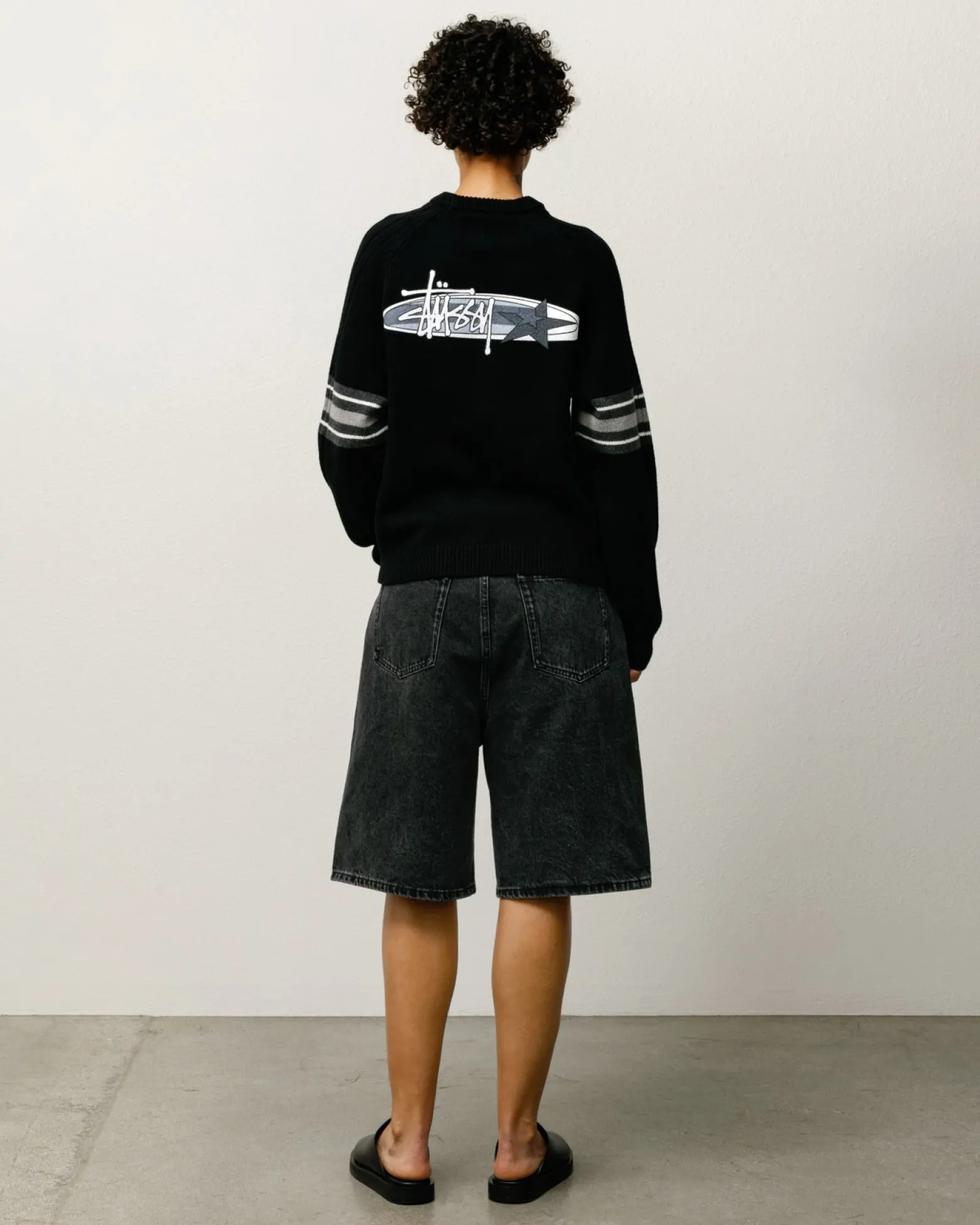 STRIPE RAGLAN CREW