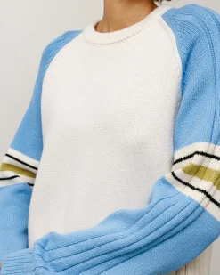 STRIPE RAGLAN CREW