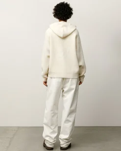 TEXTURED ZIP HOODED SWEATER