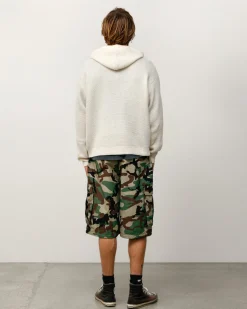 TEXTURED ZIP HOODED SWEATER