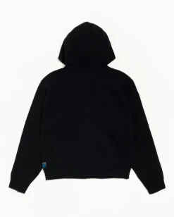 TEXTURED ZIP HOODED SWEATER