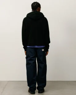 WAFFLE CASHMERE ZIP HOOD SWEATER