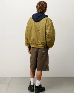 WASHED CANVAS WORK SHORT