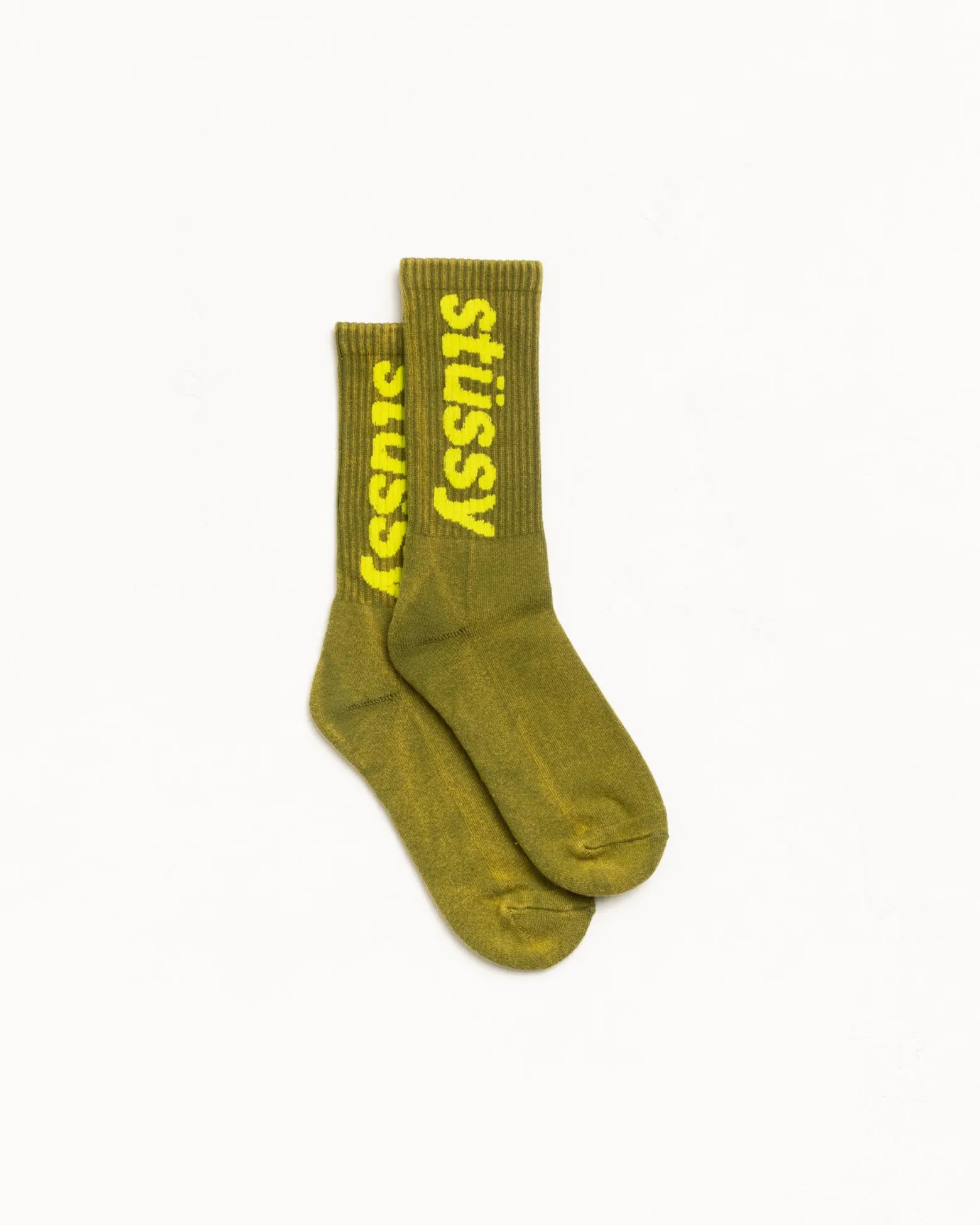 WASHED HELVETICA CREW SOCK